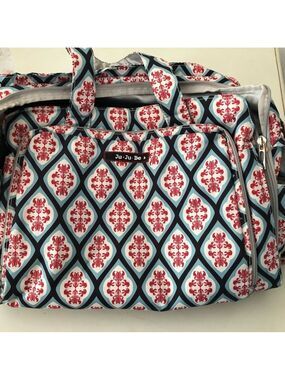 Ju-Ju-Be BFF Dreamy Diamonds Diaper Bag 3 Way Tote Messenger Backpack Like New